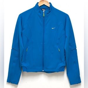 Nike Sphere Dry Women's Blue Zipper Windbreaker Athletic Jacket Size S (4-6)